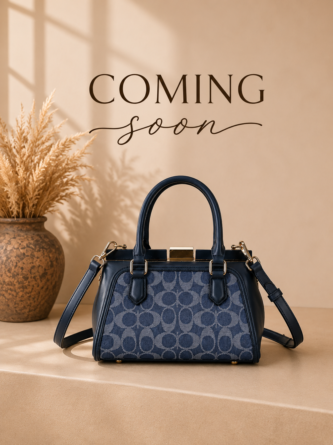 Upcycled Dark Dusty Blue Luxe Satchel Bag