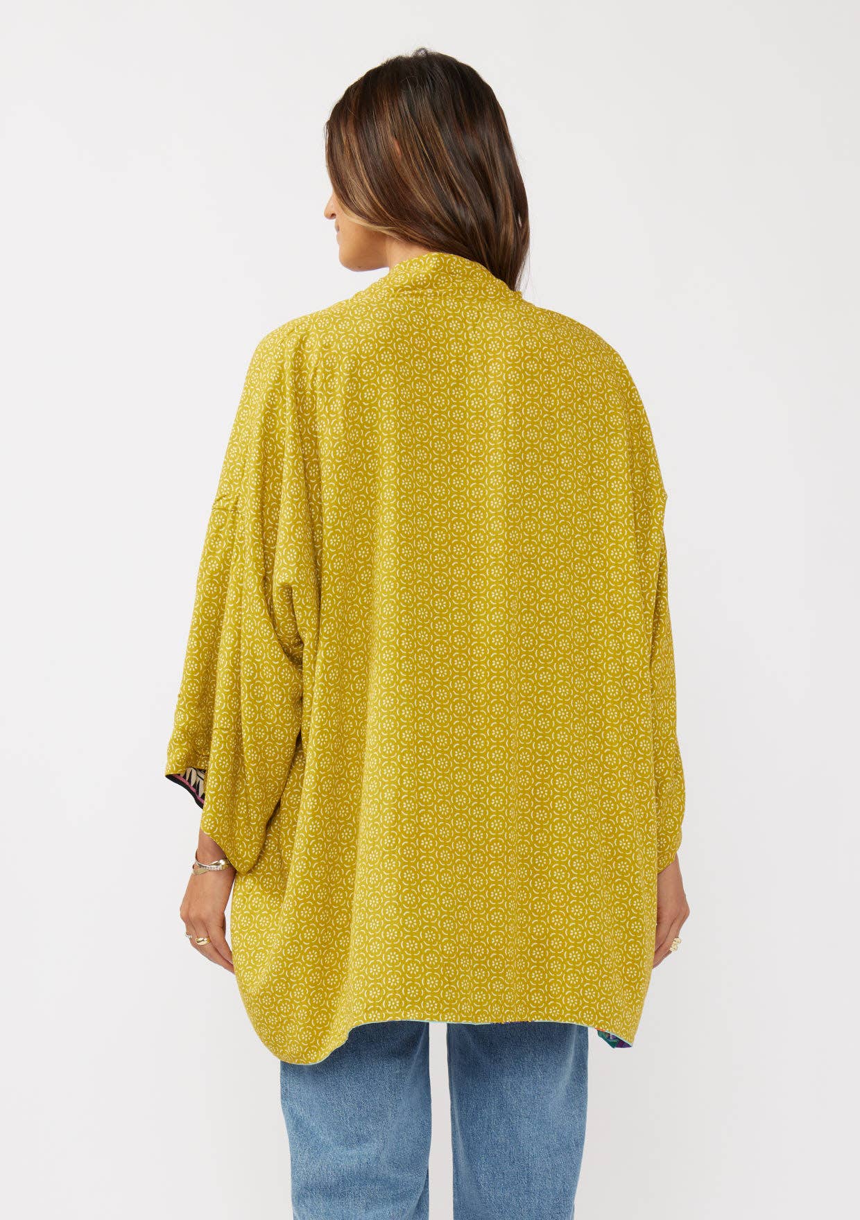 Reversible Floral Print Kimono