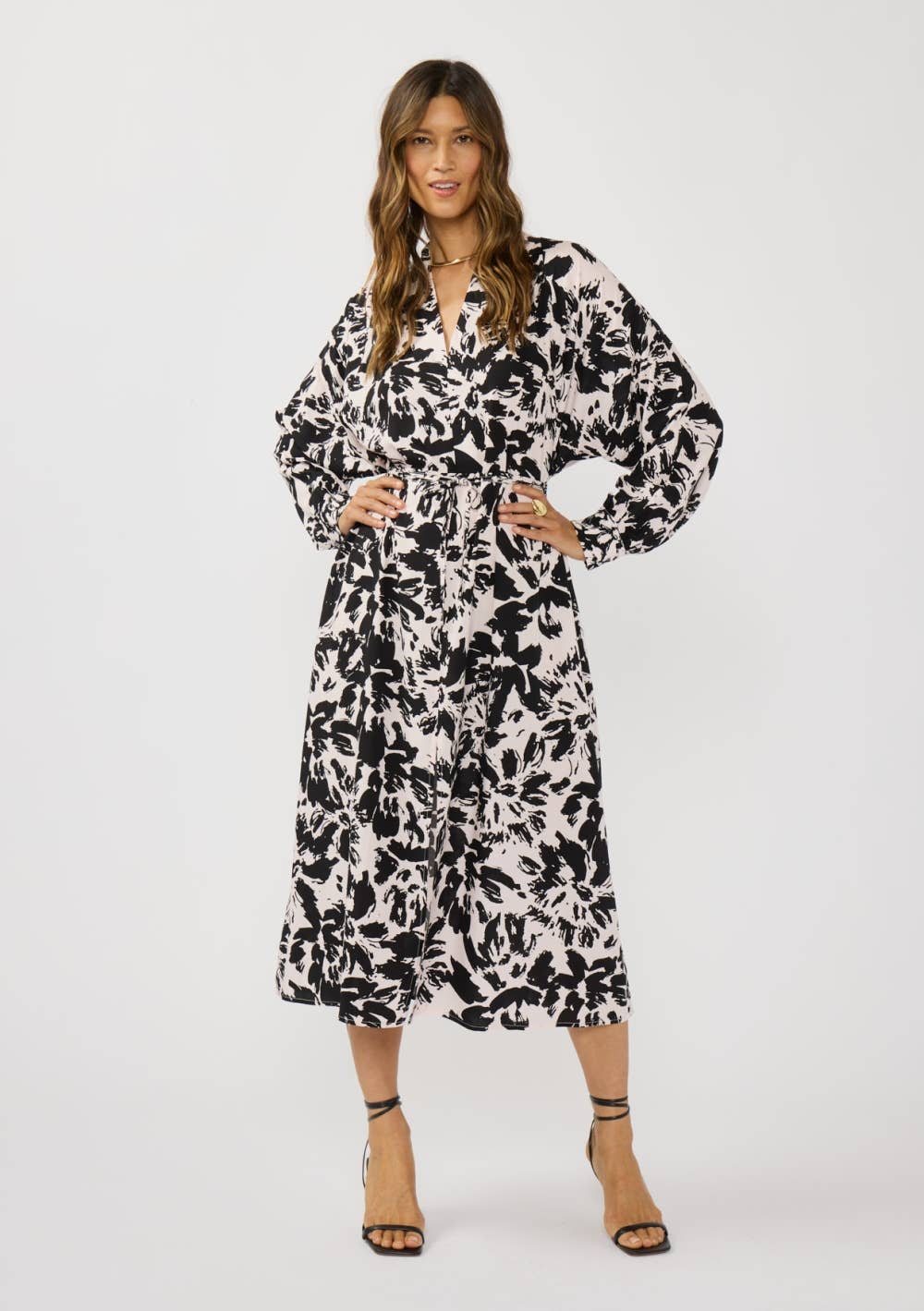 Floral V-Neck Maxi Dress