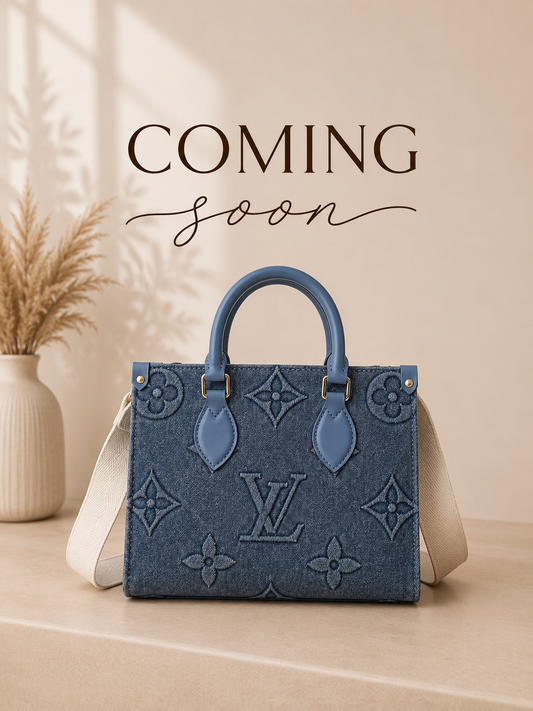 Upcycled Designer Denim Monogram Handbag