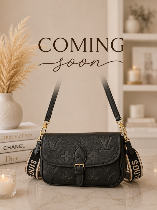 Black Lv Upcycled Designer Crossbody Bag
