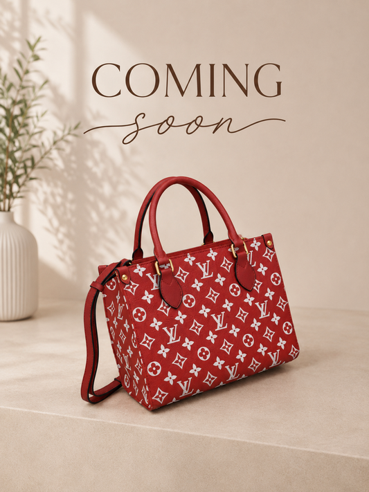 Upcycled Red Monogram Crossbody Bag