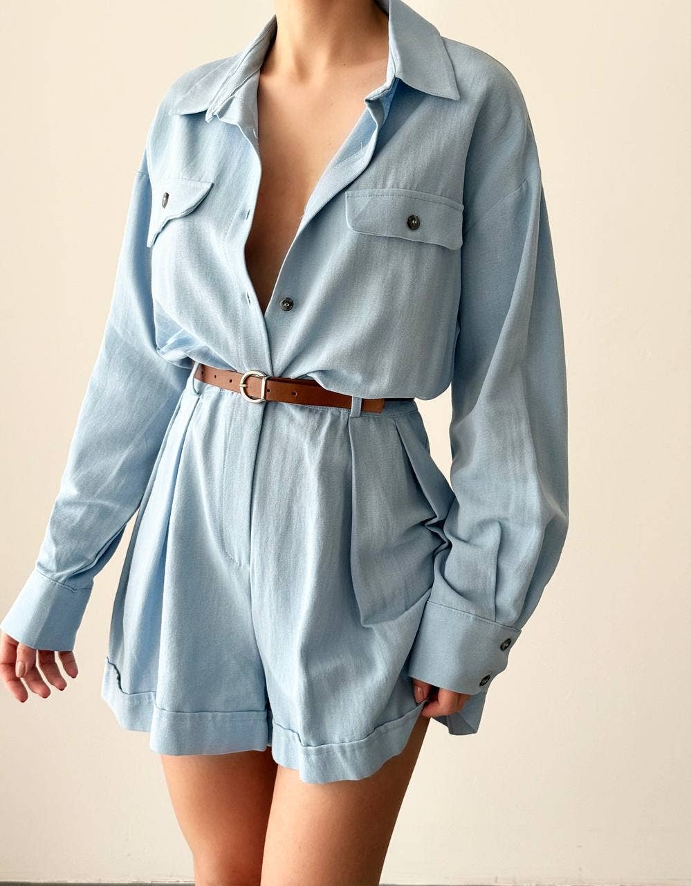 Belted Safari Spring Overalls