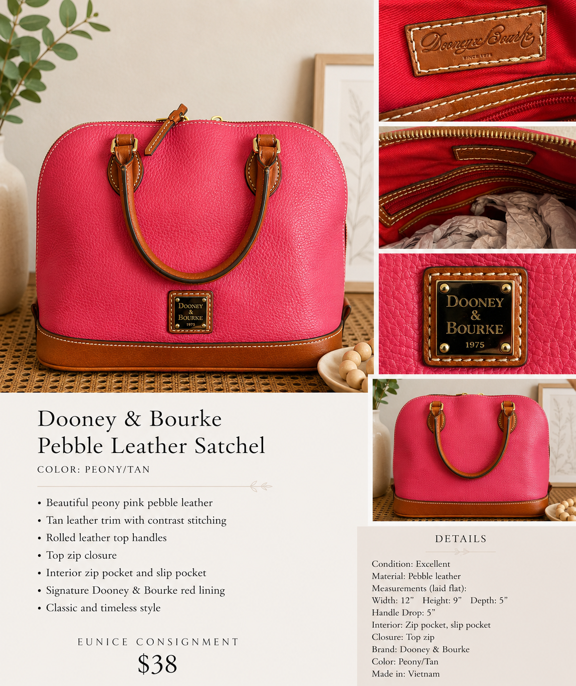 Dooney & Burke leather Sachel
