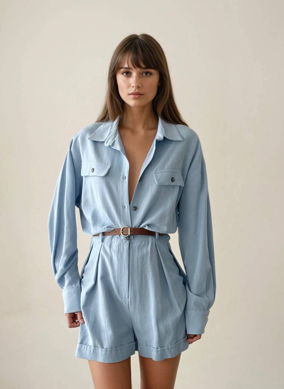 Belted Safari Spring Overalls