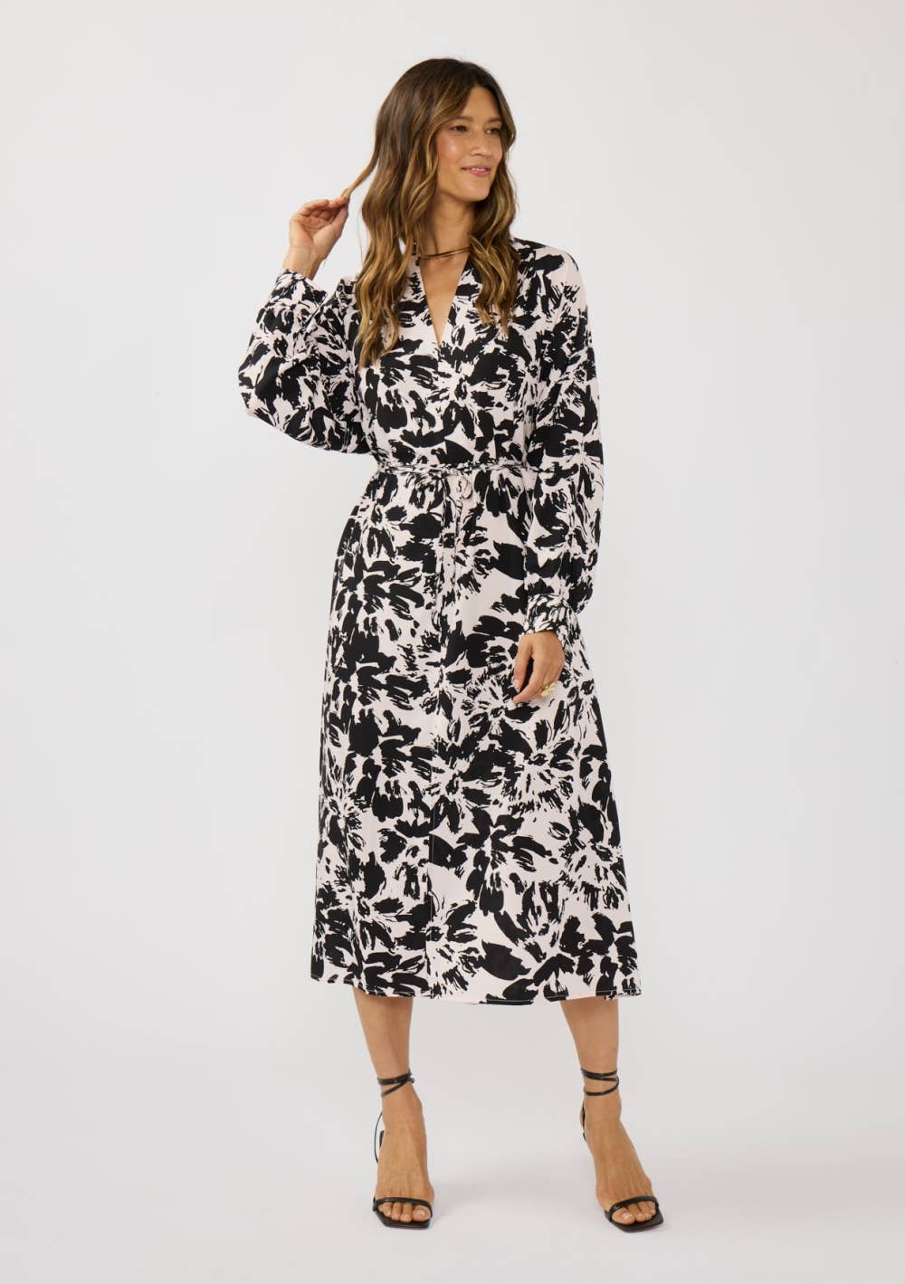 Floral V-Neck Maxi Dress