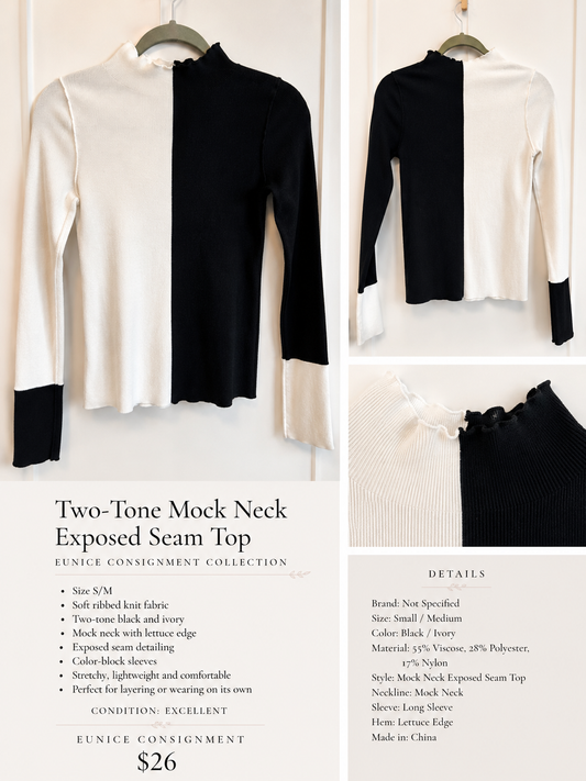 Color Block knit shirt