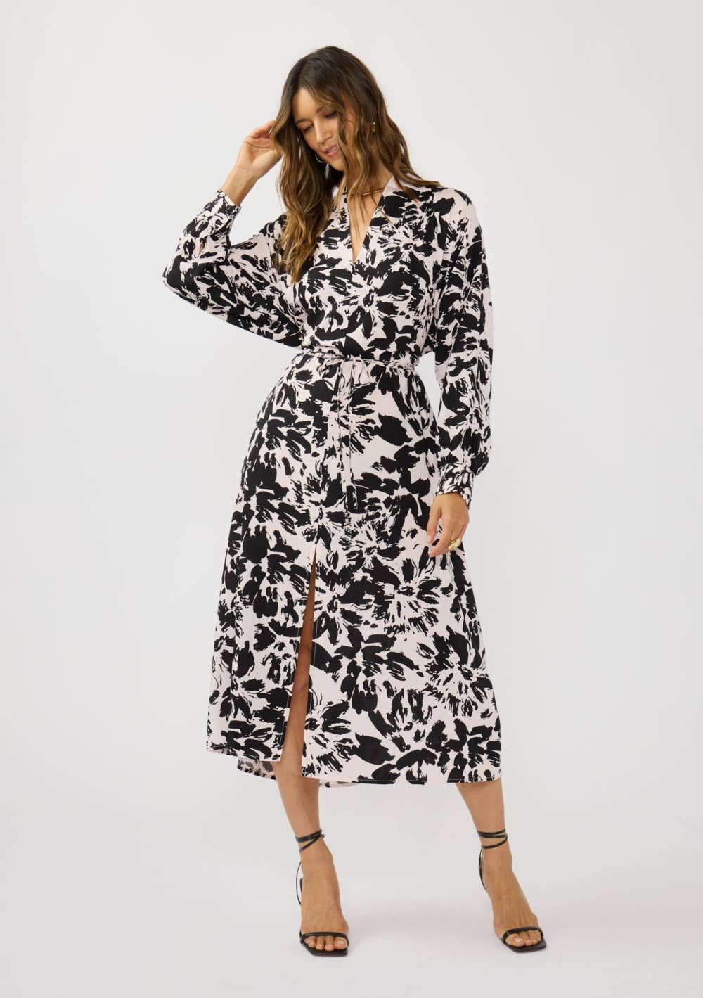 Floral V-Neck Maxi Dress